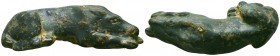 Ancient Roman Bronze Dog or Bear Statue!

Condition: Very Fine

Weight: 34.0 gr
Diameter: 33 mm