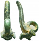 Beautiful Zoomorphic object probably fibula!

Condition: Very Fine

Weight: 69.1 gr
Diameter: 58 mm