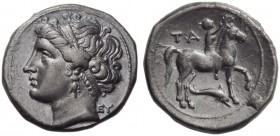 Apulia, Tarentum (Campano-Tarentine coinage), Didrachm, c. 281-228 BC