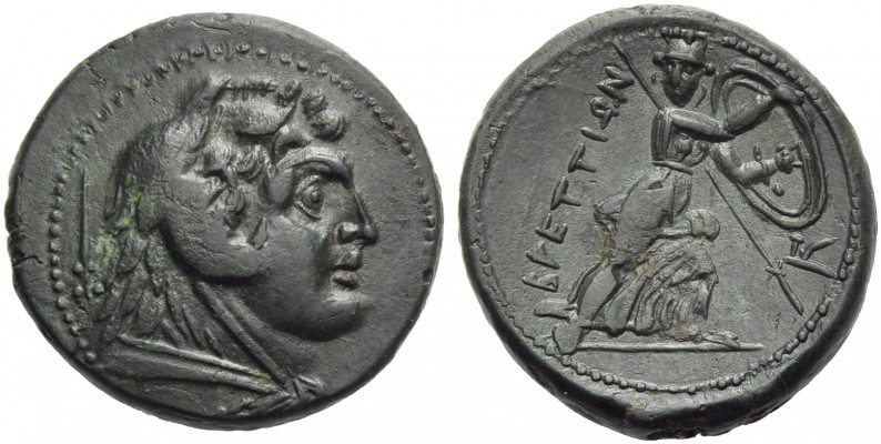 Bruttium, The Brettii, Didrachm, c. 211-208 BC; AE (g 17,41; mm 27; h 10); Head ...