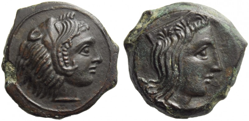 Sicily, Himera (as Thermai Himerensis), Bronze, c. 407-406 BC; AE (g 3,28; mm 15...
