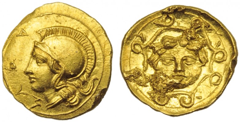 Sicily, Syracuse, Second Democracy (465-405), 10 Litrae, c. 410-406 BC; AV (g 0,...