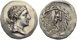 Ionia, Magnesia ad Maeandrum, Tetradrachm of Stephanophoric type struck in the name of magistrate Erasippos, c. 155-145 BC