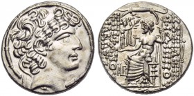 Seleucid kings of Syria, Philip I (95-75), Antioch, Posthumous tetradrachm struck under Roman Administration, c. 57-52 BC