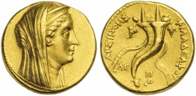 Ptolemaic kings of Egypt, Arsinoe II, wife of Ptolemy II (282-246), Ake Ptolemais, Octodrachm, c. 251-250 BC