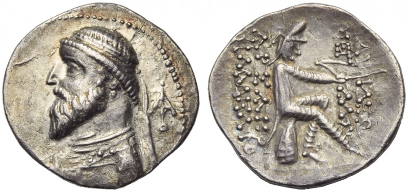Artabanus III (126-122), Drachm, Ekbatana, c. 126-122 BC; AR (g 4,09; mm 21; h 1...