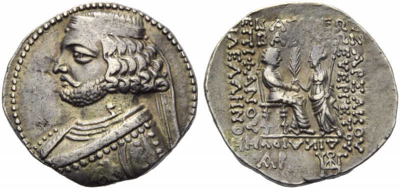 Orodes II (57-38), Tetradrachm, Seleukeia on the Tigris, c. 57-38 BC; AR (g 15,7...