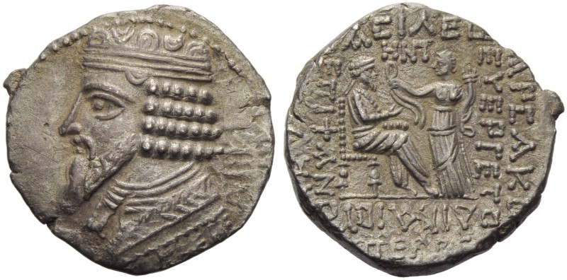 Gotarzes II (40-51), Tetradrachm, Seleukeia on the Tigris, January AD 46; AR (g ...