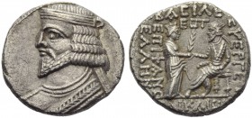 Vologases I (51-78), Tetradrachm, Seleukeia on the Tigris, August AD 63