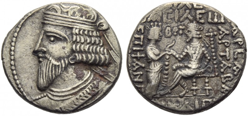 Artabanus III (80-90), Tetradrachm, Seleukeia on the Tigris, AD 80; BI (g 13,62;...