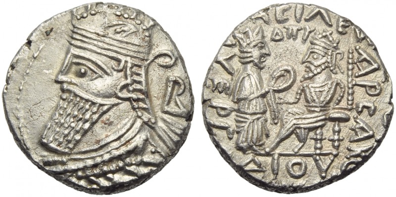 Vologases IV (147-191), Tetradrachm, Seleukeia on the Tigris, October AD 172; BI...
