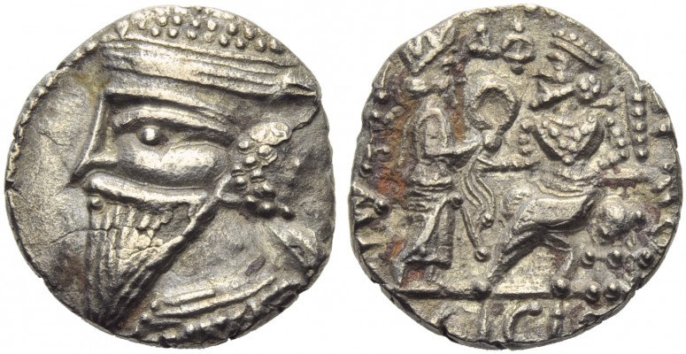 Vologases V (191-208), Tetradrachm, Seleukeia on the Tigris, May AD 192; AR (g 1...