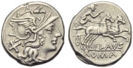 Decimius Flavus, Denarius, Rome, 150 BC