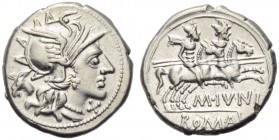 M. Junius Silanus, Denarius, Rome, 145 BC