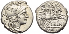 C. Renius, Denarius, Rome, 138 BC