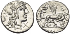 Sex. Pompeius Fostlus, Denarius, Rome, 137 BC