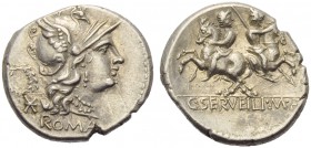 C. Servilius M.f., Denarius, Rome, 136 BC