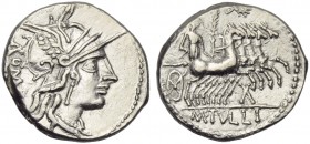 M. Tullius, Denarius, Rome, 120 BC