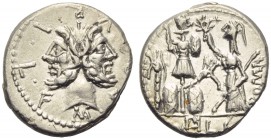 M. Furius L.f. Philus, Denarius, Rome, 119 BC