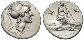 Anonymous, Denarius, Rome, 115-114 BC