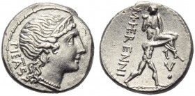 M. Herennius, Denarius, Rome, 108 or 107 BC