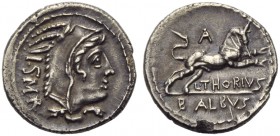 L. Thorius Balbus, Denarius, Rome, 105 BC