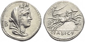 C. Fabius C.f. Hadrianus, Denarius, Rome, 102 BC