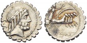 Q. Antonius Balbus, Denarius serratus, Rome, 83-82 BC
