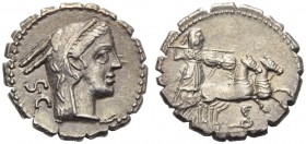 L. Procilius f., Denarius serratus, Rome, 80 BC