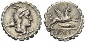 L. Papius, Denarius serratus, Rome, 79 BC