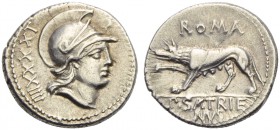 P. Satrienus, Denarius, Rome, 77 BC