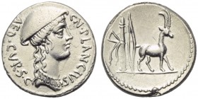 Cn. Plancius, Denarius, Rome, 55 BC