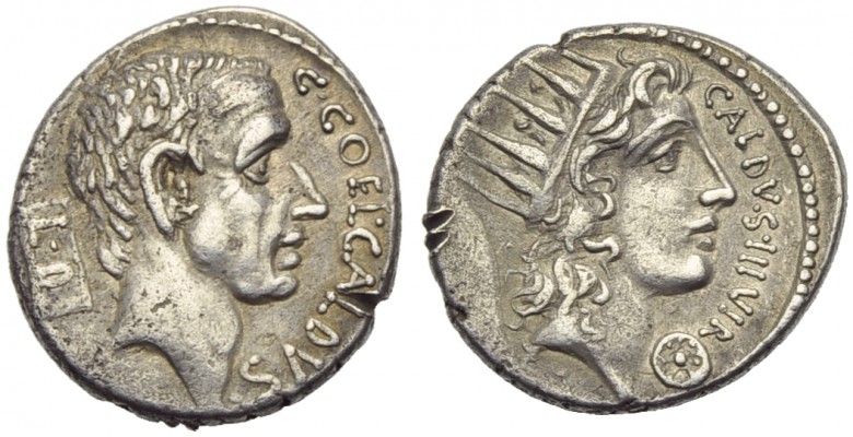 C. Coelius Caldus, Denarius, Rome, 51 BC; AR (g 3,84; mm 18; h 9); Head of C. Co...