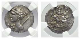 C. Julius Caesar, Denarius, Spain, 46-45 BC