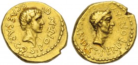 C. Caesar Octavianus, Aureus, Gallia Cisalpina, 43 BC