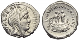 L. Mussidius Longus, Denarius, Rome, 42 BC