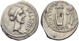 Q. Junius Brutus Caepius, Denarius, Mint moving with Brutus, 43-42 BC