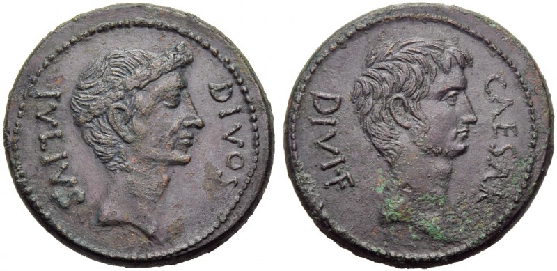 C. Caesar Octavianus, Bronze, Uncertain mint (Italy ?), c. 38 BC; AE (g 18,57; m...