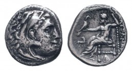 KINGS of MACEDON.Alexander III The Great.336-323 BC.Abydus mint. AR Drachm. Head of Heracles right, wearing lion skin headdress, paws tied before neck...