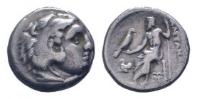 KINGS of MACEDON.Alexander III The Great.336-323 BC. Lifetime issue.AR Drachm. Head of Heracles right wearing skin of lion's head with mane / AΛEΞANΔP...
