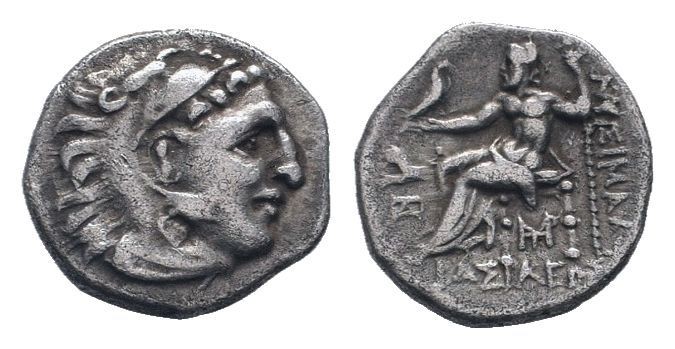 KINGS of MACEDON.Lysimachos. 305-281 BC.Sestos mint. AR Drachm. In the name and ...