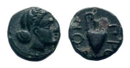 MYSIA. Prokonnesos.Circa 340-330 BC.AE Bronze. Laureate head of female right / Π...