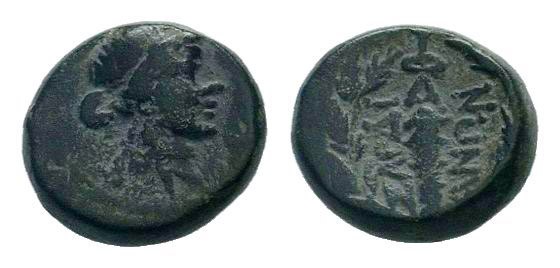 LYDIA. Sardes. Circa 133 BC-AD 14. AE Bronze. Laureate head of Apollo to right /...