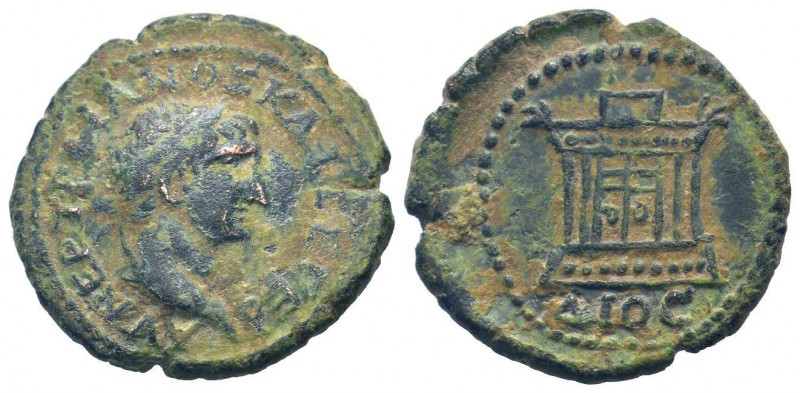 BITHYNIA.Nicaea.Trajan. 98-117 AD.AE Bronze. AVT NEP TPAIANOC KAICAP ΓEP, laurea...