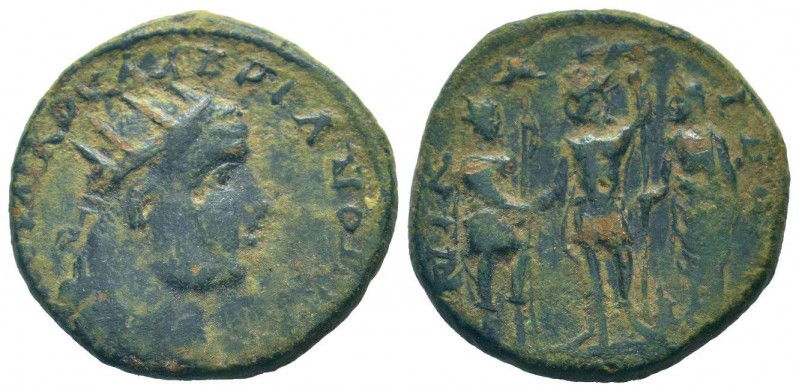 BITHYNIA. Nicaea. Valerian I.253-260 AD.AE Bronze. ΠOY ΛIK OYAΛEPIANOC CE, Radia...