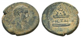 CAPPADOCIA.Caesaraea-Eusebia. Septimius Severus.193-211 AD.AE Bronze. laureate, draped and cuirassed bust right / …............. ЄT R, Mount Argaeus o...