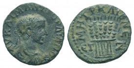 CAPPADOCIA.Caesarea. Gordian III. AD 238-244.AE Bronze. AV KAI M ANT ΓOΡΔIANOC, laureate, draped and cuirassed bust right / MHTP KAI BNE, six ears of ...