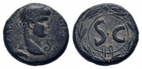 SYRIA. Seleucis and Pieria. Antioch . Nero.54-68 AD.AE Bronze.IM NER CLAV CAESAR, Laureate head right; snake below chin / S C, within circle; all with...