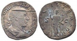 GORDIAN III.238-244 AD.Rome mint.AE Sertertius. IMP GORDIANVS PIVS FEL AVG, Bust of Gordian III, laureate, draped, cuirassed, right / FELICITAS TEMPOR...