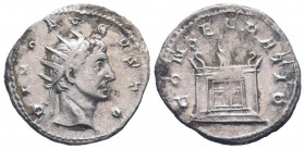 DIVUS AUGUSTUS.27 BC-14 AD.Rome mint.AR Antoninianus .DIVO AVGVSTO, radiate head of Divus Augustus right / CONSECRATIO, flaming altar with closed pane...